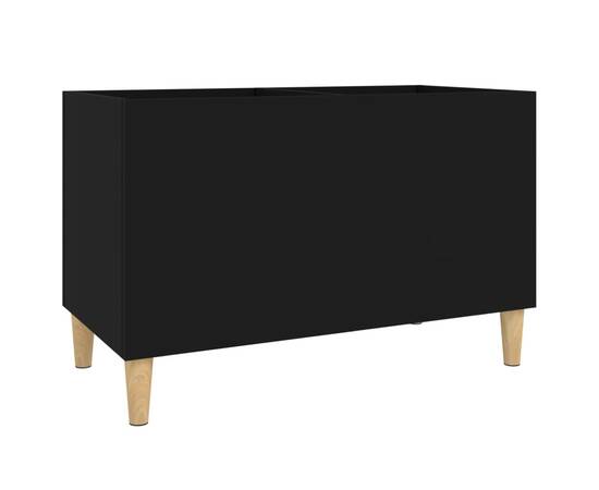 Dulap pentru discuri, negru, 74,5x38x48 cm, lemn prelucrat, 2 image