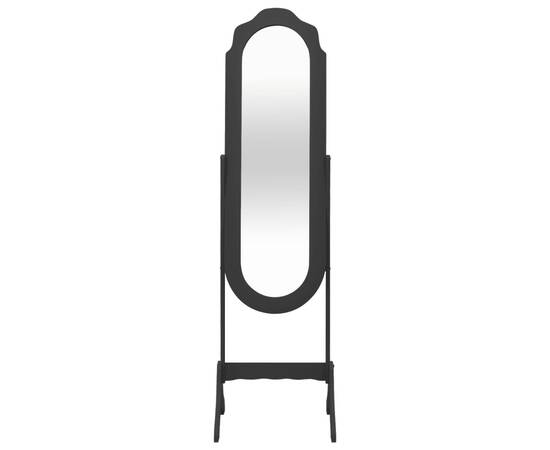 Oglindă independentă, negru, 45,5x47,5x160 cm, lemn compozit, 2 image