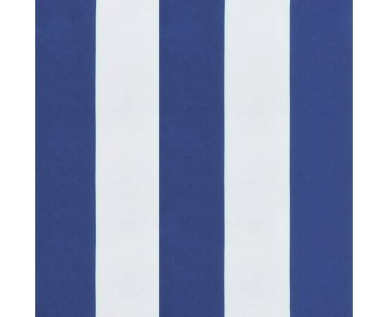 Pernă șezlong cu dungi albastre și albe, țesătură oxford, 8 image