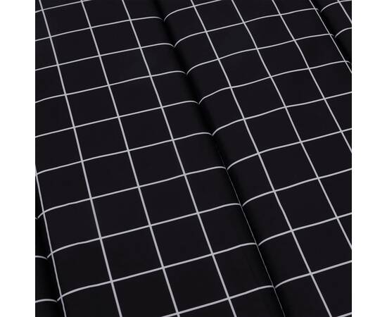 Pernă de șezlong, negru, carouri, textil oxford, 7 image
