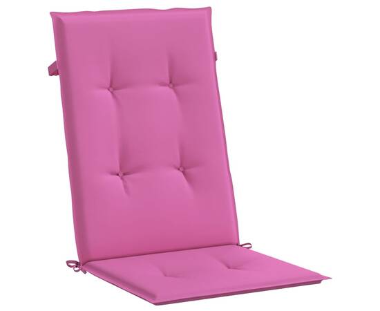 Perne de scaun spătar înalt, 4 buc., roz, textil, 4 image