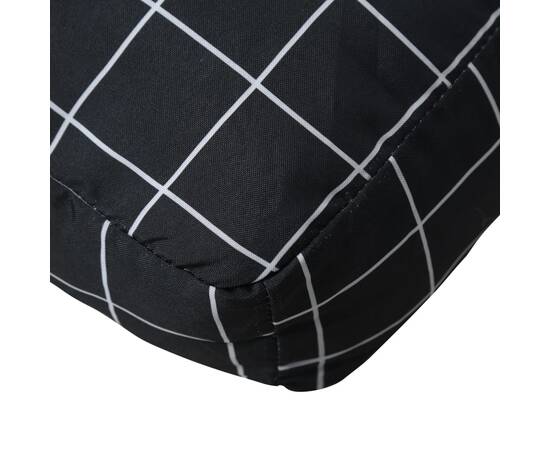 Perne pentru paleți, 3 buc, negru, model carouri, textil oxford, 7 image
