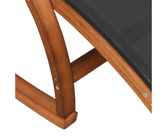 Scaun balansoar, gri, textilenă și lemn masiv de plop, 7 image