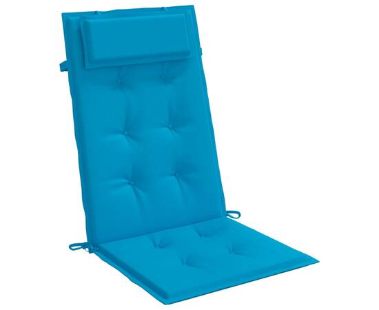 Perne de scaun cu spătar înalt, 2 buc, bleu, țesătură oxford, 3 image