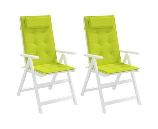 Perne scaun cu spătar înalt, 2 buc, vernil, țesătură oxford, 4 image