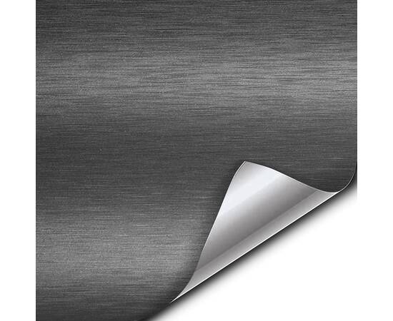 Folie colantare auto Aluminiu Polisat Antracit (1m x 1,52m), 2 image