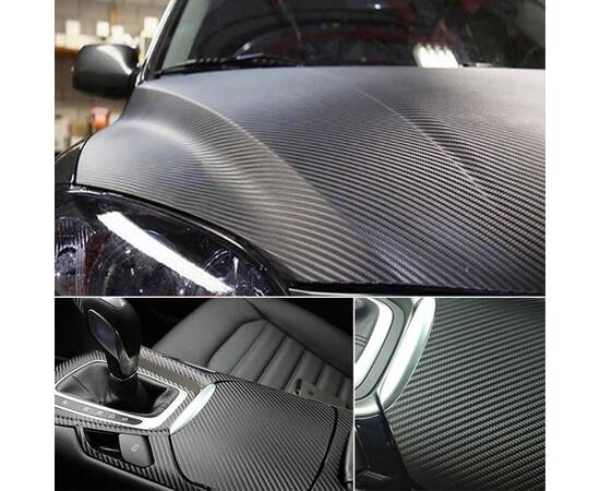 Folie colantare auto Carbon 3D Negru, 3,0m x 1,52m, 5 image