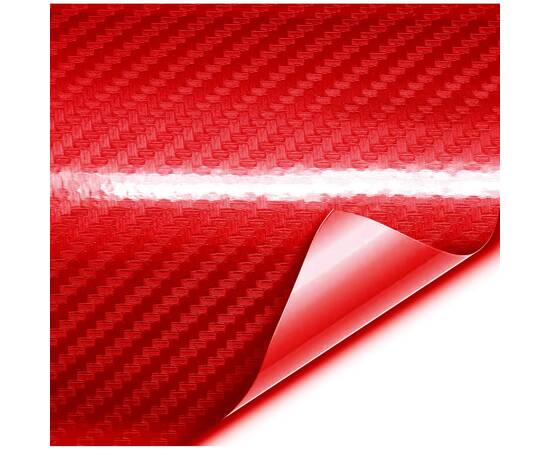 Folie colantare auto Carbon 5D Lacuit Rosu (3,0m x 1,52m), 2 image