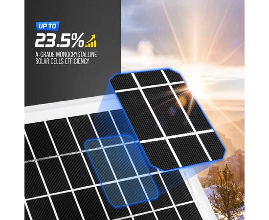 Panou Solar 20W, pentru incarcare baterii de 12V, utilizat in Calatorii, Rulote, Camping, Cabana, 3 image