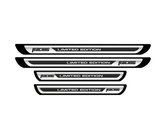 Set 4 bucati Protectii Praguri din autocolant Crom - Racing Limited Edition, 3 image