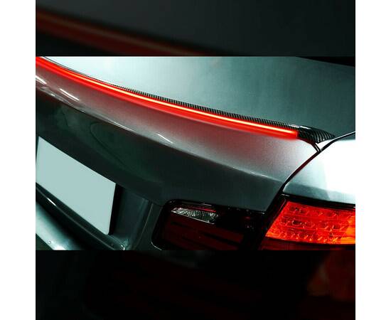 Eleron auto cu lampa stop frana suplimentara pentru autoturisme, 12V, 120cm, Carbon, 6 image