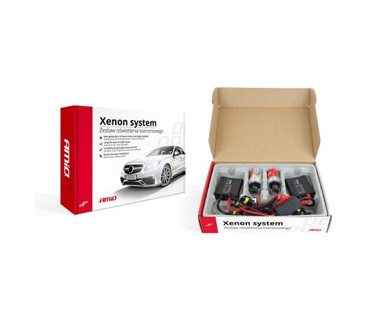 Kit XENON AC model SLIM, compatibil H8, H9, H11, 35W, 9-16V, 6000K, destinat competitiilor auto sau off-road, 2 image