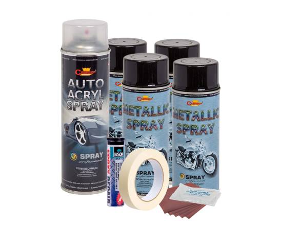 Kit complet reparatie si vopsire jante culoare Negru Metalizat, V4, 2 image