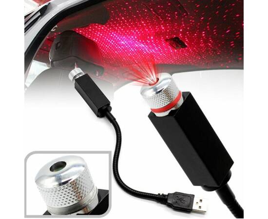 Lampa cu laser pentru plafon auto SkyLight cu alimentare USB, 2 image