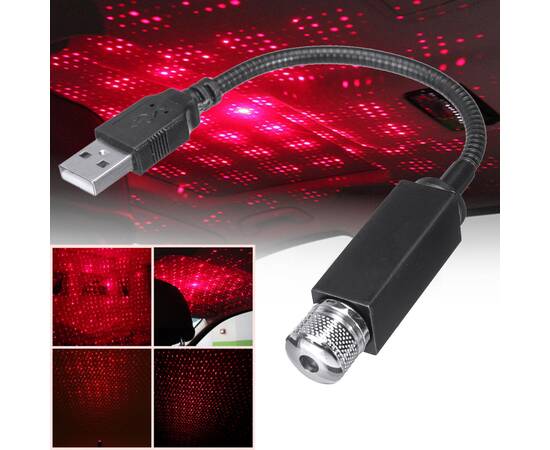Lampa cu laser pentru plafon auto SkyLight cu alimentare USB, 4 image