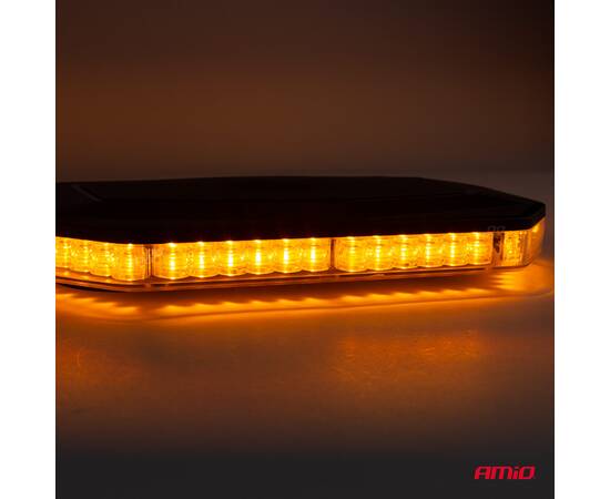 Rampa luminoasa girofar, culoare Orange, alimentare 12/24V, 48 LED-uri, protectie IP56, montaj cu magnet, 3 image