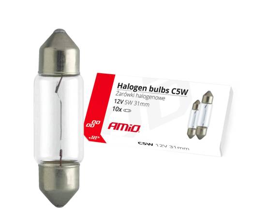 Set 10 becuri cu halogen C5W Festoon, 31mm, 12V