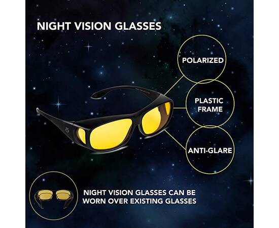 Set 2 perechi ochelari de condus pe timp de zi, noapte sau ceata HD VISION, 5 image