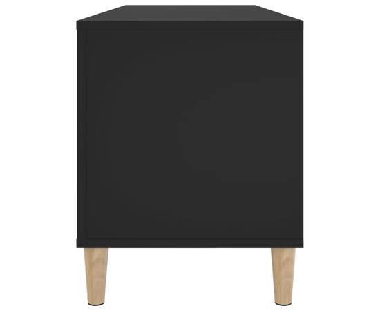 Comodă discuri, negru, 100x38x48 cm, lemn prelucrat, 6 image