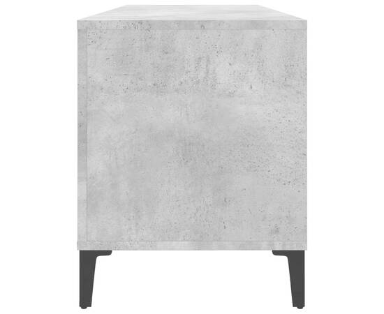 Dulap pentru discuri gri beton, 100x38x48 cm, lemn prelucrat, 6 image