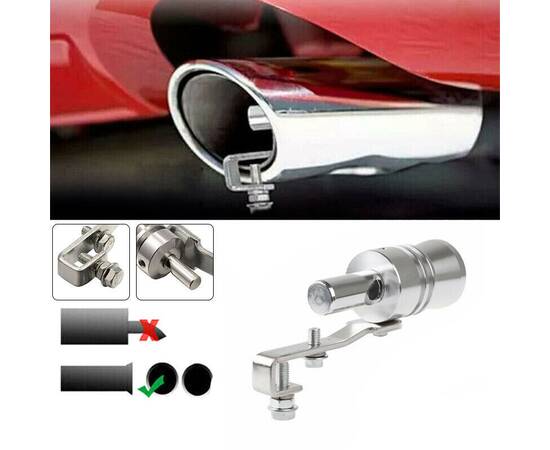 Fluier din aluminiu pentru toba marime L, compatibil cu motoare intre 2000 - 2400 cc, 3 image