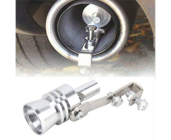 Fluier din aluminiu pentru toba marime M, compatibil cu motoare intre 1600 - 2000 cc, 4 image