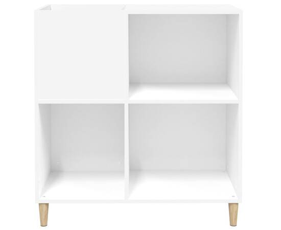 Dulap pentru discuri, alb, 84,5x38x89 cm, lemn compozit, 5 image