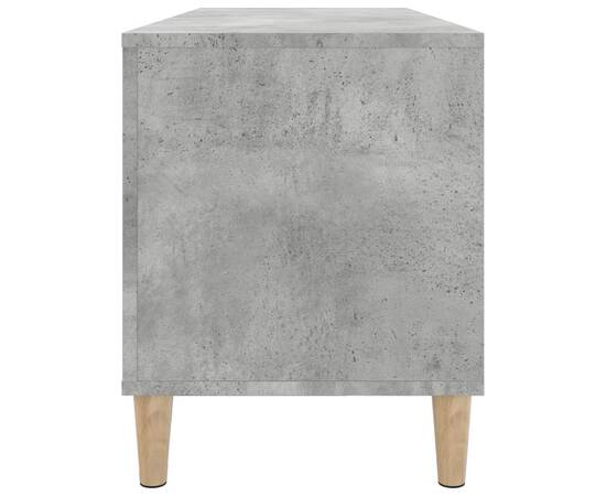 Dulap pentru discuri gri beton, 100x38x48 cm, lemn prelucrat, 6 image