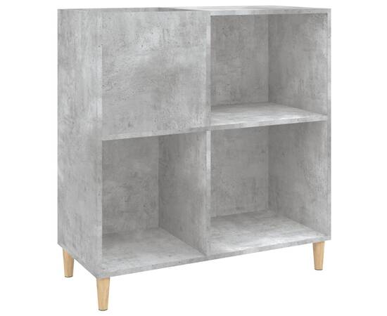 Dulap pentru discuri gri beton 84,5x38x89 cm lemn compozit, 2 image