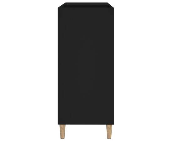 Dulap pentru discuri negru 84,5x38x89 cm lemn compozit, 6 image