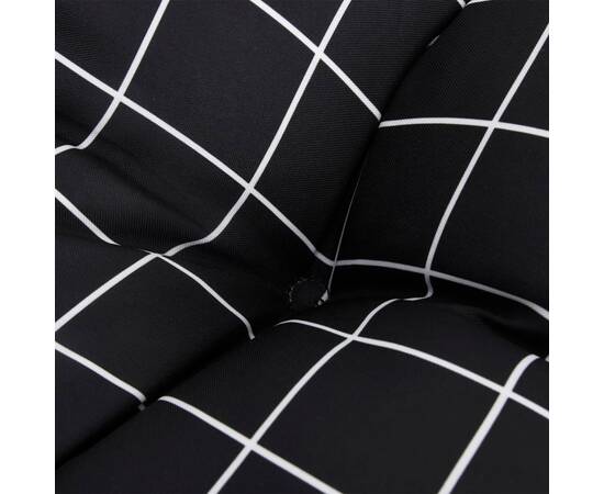 Perne pentru paleți, 2 buc, negru, model carouri, textil oxford, 8 image