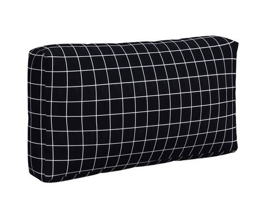 Perne pentru paleți, 3 buc, negru, model carouri, textil oxford, 6 image