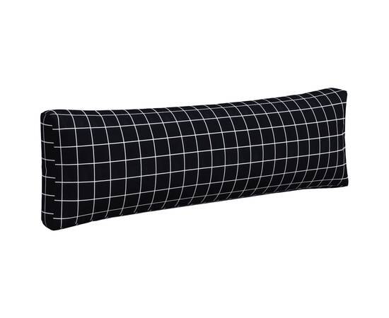 Perne pentru paleți, 3 buc, negru, model carouri, textil oxford, 5 image