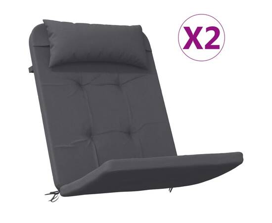 Perne scaun adirondack, 2 buc, antracit, țesătură oxford, 2 image