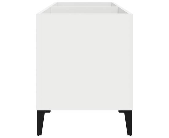 Dulap de discuri, alb, 74,5x38x48 cm, lemn prelucrat, 6 image
