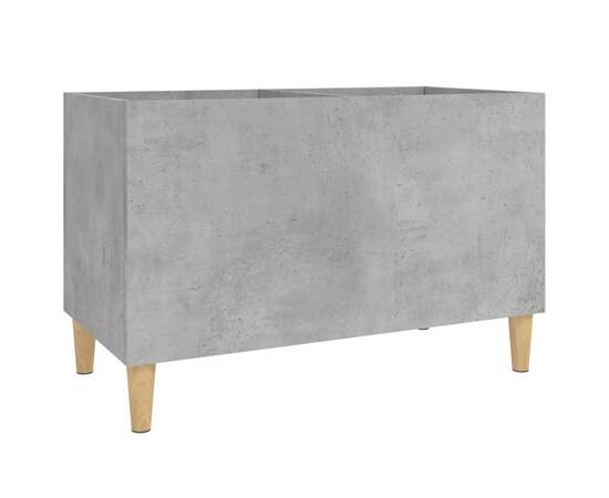 Dulap pentru discuri, gri beton, 74,5x38x48 cm, lemn prelucrat, 2 image