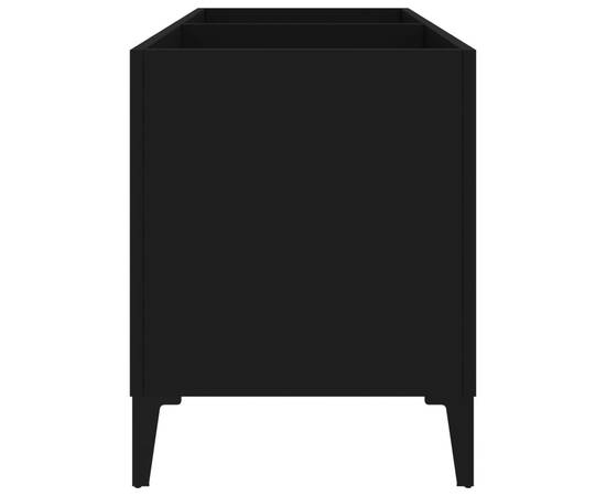 Dulap pentru discuri, negru, 74,5x38x48 cm, lemn prelucrat, 6 image