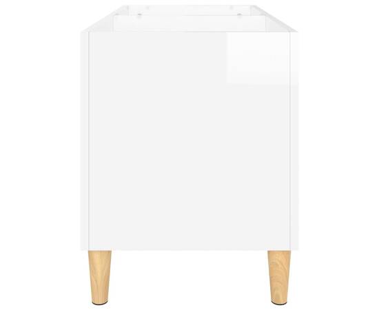 Dulap pt discuri, alb extralucios 74,5x38x48 cm lemn prelucrat, 6 image