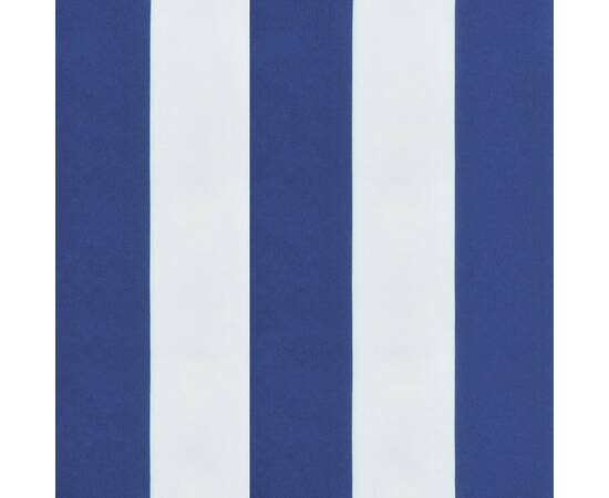 Pernă de bancă dungi albastre și albe 150x50x3 cm textil oxford, 5 image