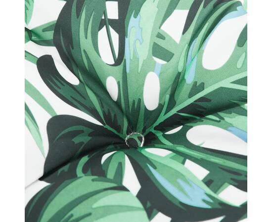 Pernă rotundă, model frunze, Ø 60 x 11 cm, țesătură oxford, 5 image