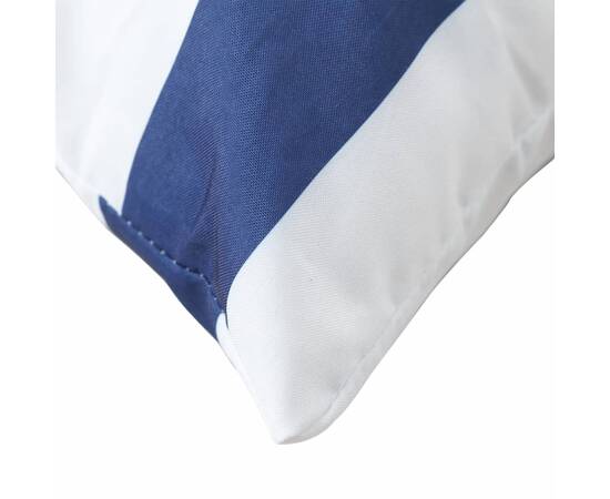 Perne paleți, 2 buc, dungi albastre și albe, țesătură oxford, 8 image