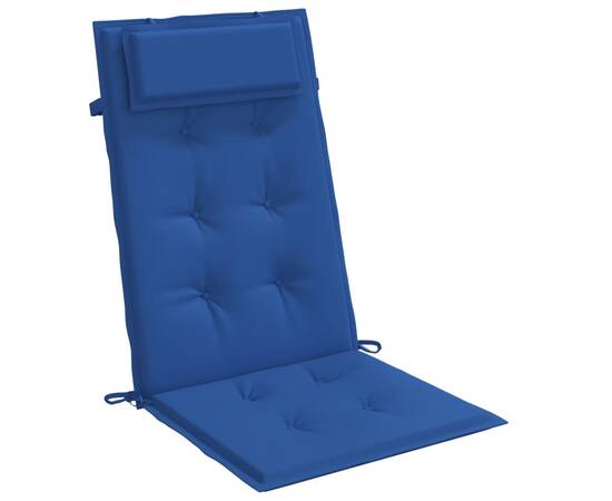 Perne scaun spătar înalt 6 buc albastru regal, țesătură oxford, 3 image