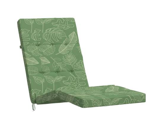 Perne scaun de terasă, 2 buc, model frunze, textil oxford, 4 image