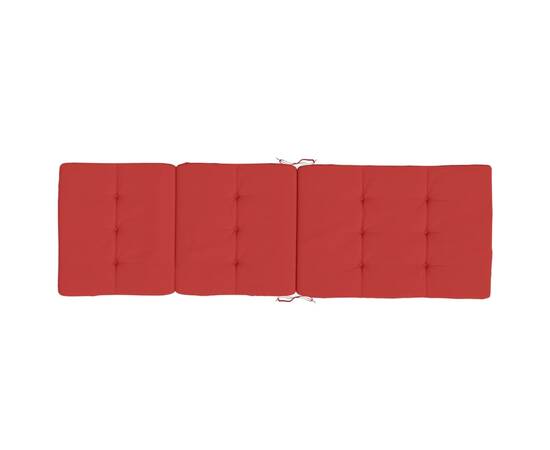 Perne scaun de terasă, 2 buc, roșu, țesătură oxford, 5 image