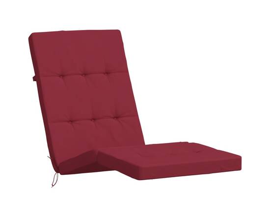 Perne scaun de terasă, 2 buc, roșu vin, țesătură oxford, 4 image