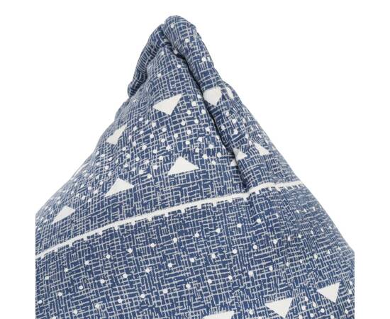 Canapea tip sac, indigo, material textil, petice, 6 image
