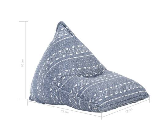 Canapea tip sac, indigo, material textil, petice, 7 image