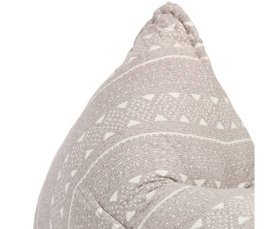 Canapea tip sac, maro deschis, material textil, petice, 6 image