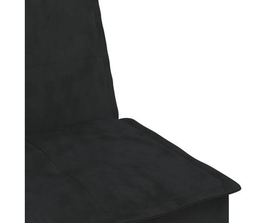 Canapea în formă de l negru 255x140x70 cm catifea, 9 image