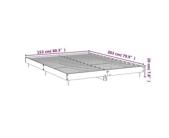 Cadru de pat, stejar sonoma, 150x200 cm, lemn prelucrat, 9 image
